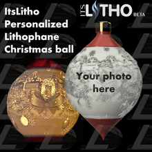 istlitho drop personalized lithophane christmas ball tree light fir garland 3d print model - Mito3D