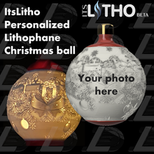 istlitho rein personalisiert Lithophan Weihnachten Ball Baum Licht Tanne Girlande 3d print model - Mito3D