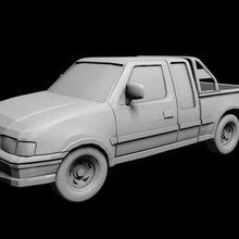 isuzu 28 espaço táxi modelo 99 arte auto carro réplica comadre furgão caminhão veículo 3d print model - Mito3D