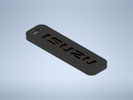 Isuzu logo amblem anahtarlık Japonca araba kamyon anahtar moda tasarım 3d print model - Mito3D