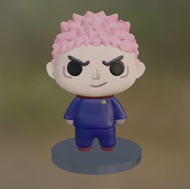 itadori chibi jiujitsu Kaisen 3D print model - Mito3D