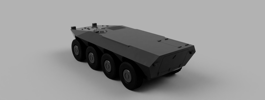 Italienisch apc gepanzert Wagen Modell Arbeiten Räder 3d print model - Mito3D