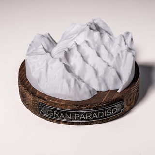 italien Montagne gran paradiso Accueil maison décor réel montagne meubles cadeau amoureux passion ornement géographie décoration carte Plans 3d print model - Mito3D