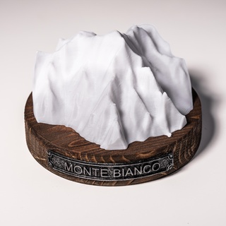 italien Montagne monte bianco Accueil maison décor réel montagne meubles cadeau amoureux passion ornement géographie décoration carte Plans 3d print model - Mito3D