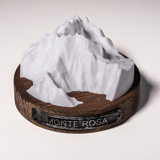 italian mountain monte rosa home decor real montagne italiane furniture gift lovers passion ornament geography decoration map maps 3d print model - Mito3D