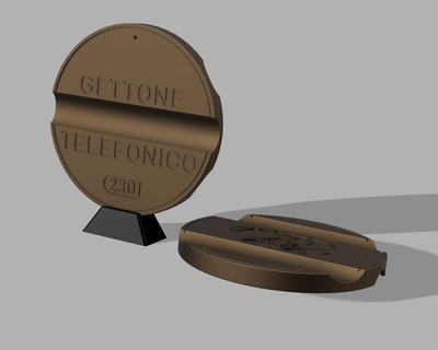 italiano Telefone símbolo terra vintage 3d print model - Mito3D