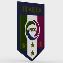 italia varios comando de la copa emblema el euro evro fc fútbol juego carácter liga logotipo jugar profesional al deporte mundo alta modelos símbolo hobby signo juguete 3d print model - Mito3D
