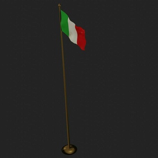 Italie drapeau pôle nation L'Europe italien paysage hymne monde pays 3d print model - Mito3D