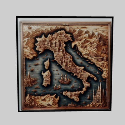 italy map topography cnc router laser & 3d printer art world world-map yeggi earth planet africa europe asia antarctica continent 3d print model - Mito3D