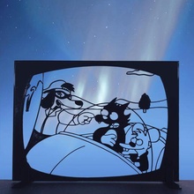 Pruriginoso áspero Poochie Simpsons 2d silhueta arte Simpson homer bart Daly desenho animado presente 3d print model - Mito3D