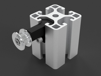 item light gt2 pulley groove 8 aluminium profile fusion 360 belt holder parts 3d print model - Mito3D