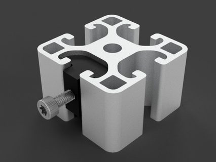 item light t-nut m4 aluminium profile fusion 360 groove 8 nut parts 3d print model - Mito3D