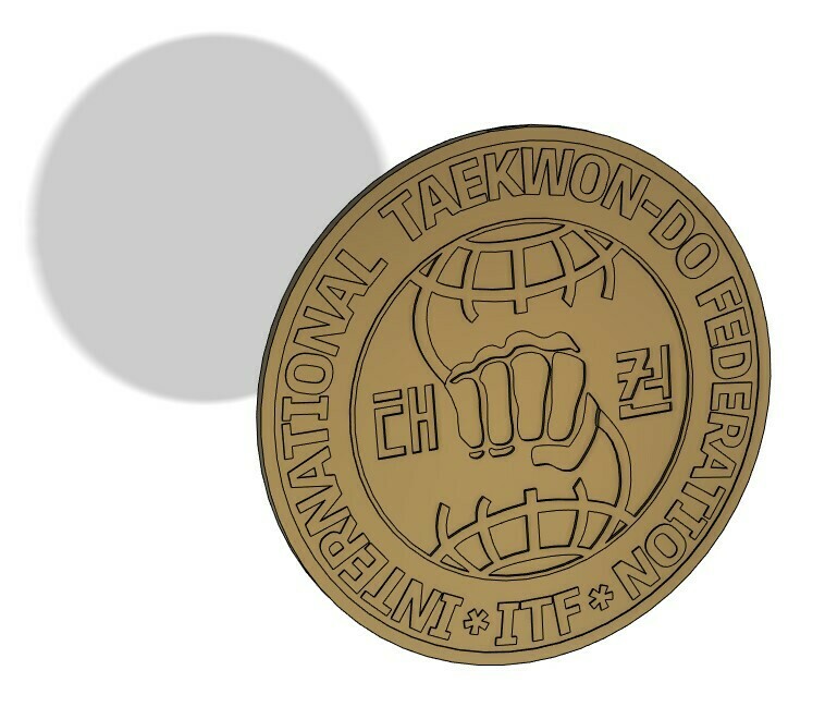 itf taekwon do Logo Taekwondo 3D print model - Mito3D