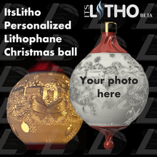 itslitho remolino personalizado litofano Navidad pelota árbol ligero abeto guirnalda 3d print model - Mito3D