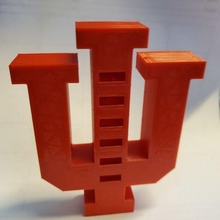 iu Logo USB Halter Unterstützung Basketball Indiana Universität Mobius Sport draußen 3d print model - Mito3D
