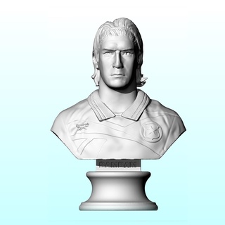 ivan zamorano 3d busto bam real Madrid enterrar Milán colo 3d print model - Mito3D