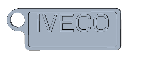 iveco keychain two sizes 3d print model - Mito3D