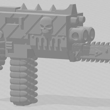 iw combi bolter lâmina baioneta caos ferro guerreiros peneira Boltgun combibolter tempestade 3d print model - Mito3D
