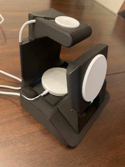 iwatch iphone airpods charging base 3d print model - Mito3D