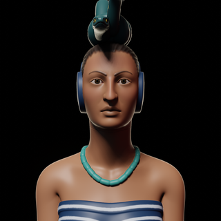 ixchel Maya tanrıça ay Meksika Mayalar medeniyet Antik Amerika heykel Kadın şekil Sanat 3d print model - Mito3D