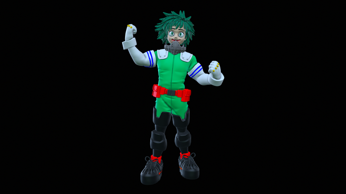 izuku midoriya 3d impressão arte mha froppy my herói academia admirador manga anime super heroi deku kacchan uraraka bakugo shoto todoroki brinquedo shigaraki livre izuk bnha 3d print model - Mito3D