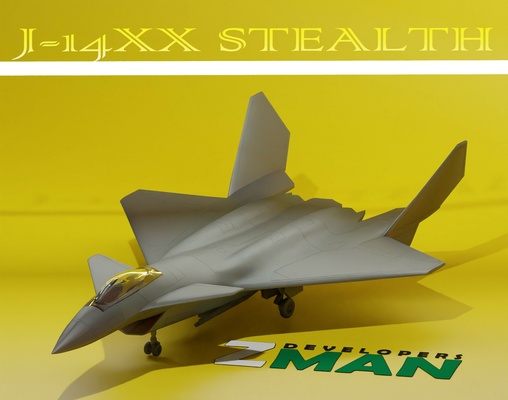 j-14xx stealth fighter v2 j14xx j14 jet j-14 chinese aircraft airplane russian 1 200 fifth generation resin sla fdm zmanora 3d print model - Mito3D