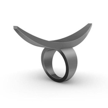 j13 anello gioielli luna crescent 3d print model - Mito3D