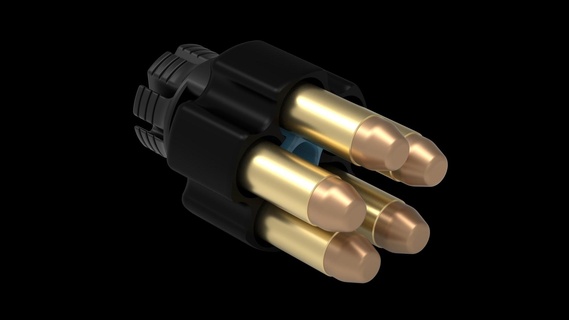 j frame speed loader v201 revolver 5 rounds ammo s&w cartidges cartridge 3d print model - Mito3D