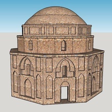 jabaliye cúpula arquitetura antigo creme iran têmpora sarooj construção 3d print model - Mito3D