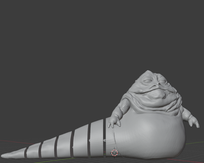 jabba hut flexible articulated - star wars Art the darth vader leia toy 3d print model - Mito3D