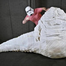 jabba hutt pequeño tamaño de la vida art props criatura estrella las guerras 3d print model - Mito3D