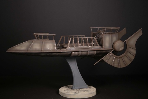 jabbas skiff star wars toys vehicles space mandalorian rebels tie fighter tie jedi aotc delta7  3d print model - Mito3D