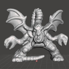 jabberwock cloruro polivinilo figura miniatura monstruo plastico 90s 3d print model - Mito3D