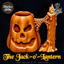 jack-o'-lantern - mythic 12oz 16oz 33cl 50cl adapter arsmoriendi arsmoriendi3d beer beverage canholder container cup cupholder dice dicebox diceholder holder jack-o-lantern jackolantern koozie lid monster mythicmugs mythicpotions nosupport nosupports potions pumpkin soda stein storage supportfree supportless threaded threads kitchen dining 3d print model - Mito3D