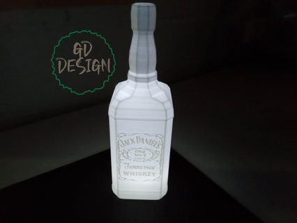 jack Daniel's bouteille bougie chauffe plat coup homme grotte art cor Bureau chambre 3d print model - Mito3D
