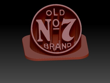 jack daniel's n7 logo whiskey edbo 3d print model - Mito3D