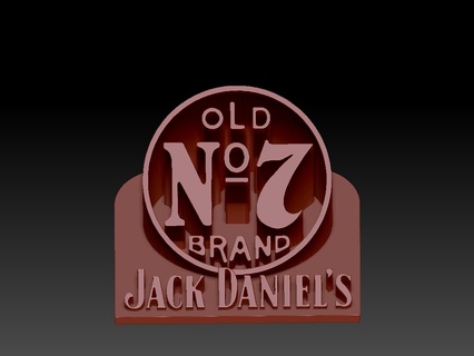 jack daniel's n7 v2 logo whiskey edbo 3d print model - Mito3D