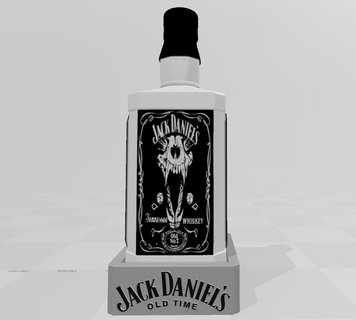 jack Daniel's remixer lithophanie lampe nuit lumière leds bouteille whisky cadeau 3d print model - Mito3D