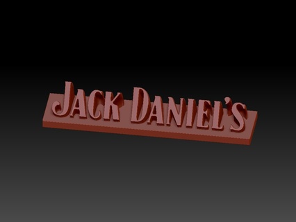jack daniel's v1 logo whiskey tennessee edbo 3d print model - Mito3D