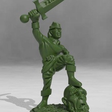 jack giant killer - openforge game dungeons dragons figure miniature miniatures roleplaying tabletop wargaming toy accessories 3d print model - Mito3D