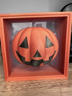 jack lanterne chaîne tenségrité ombre boîte citrouille Halloween tomber décoration 3d print model - Mito3D