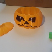 Jack Laterne Süßigkeiten Schüssel Lampe Vase Modus Halloween gruslig Kürbis 3d print model - Mito3D