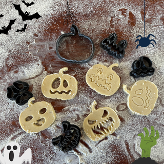 jack lantern cookie cutter bundle halloween jack-o-lantern pumpkin stamp 3d print model - Mito3D