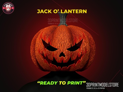 jack lantern cosplay - halloween pumpkin head costume premium stl latern scary mask helmet 3d print model - Mito3D