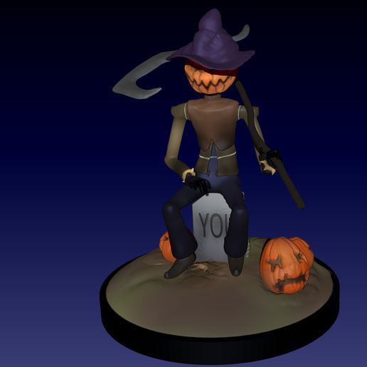 jack o' lanterne Halloween art jouet figure poly citrouille terreur fantaisie calabaza calavera tombes 3D print model - Mito3D