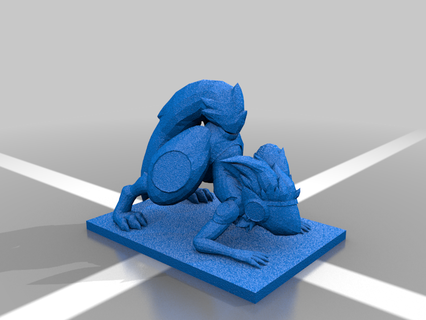 jack proto furry protogen sculptures 3d print model - Mito3D