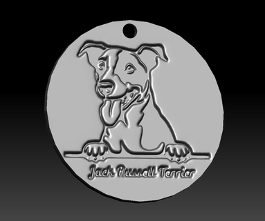 Jack russel terrier jtr llavero 3d print model - Mito3D
