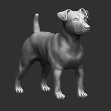 Jack Russell 3d Modell stl Kunst Hund Tier Terrier drucken Zahl 3d print model - Mito3D