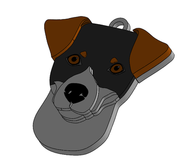 Jack Russell llave cadena perro llavero 3d print model - Mito3D
