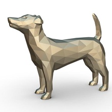 jack russell terrier figure various dog pup puppy art gift print jewelry lowpoly pendants 3dprint animal decor figurine interior design miniatures sculpture statue toy cartoon papercraft origami 3d print model - Mito3D
